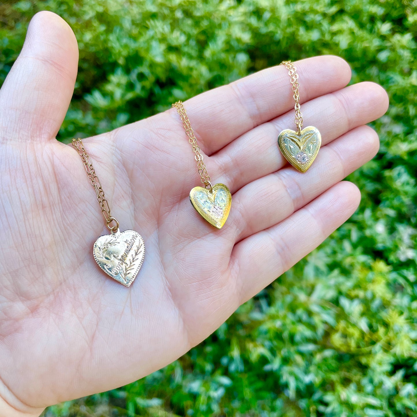 Antique Confirmation Heart Pendant