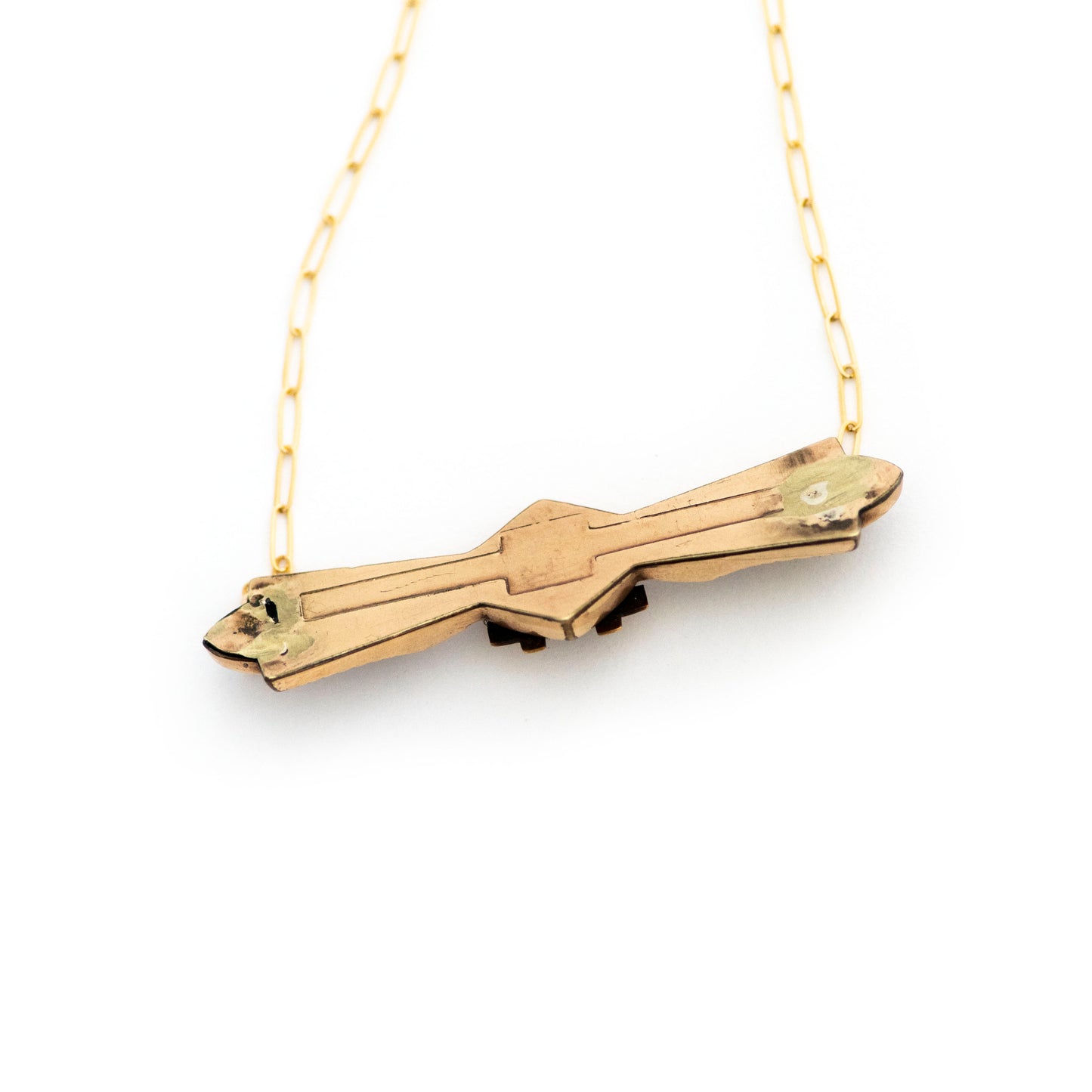 Bohemian Garnet Antique Bar Necklace