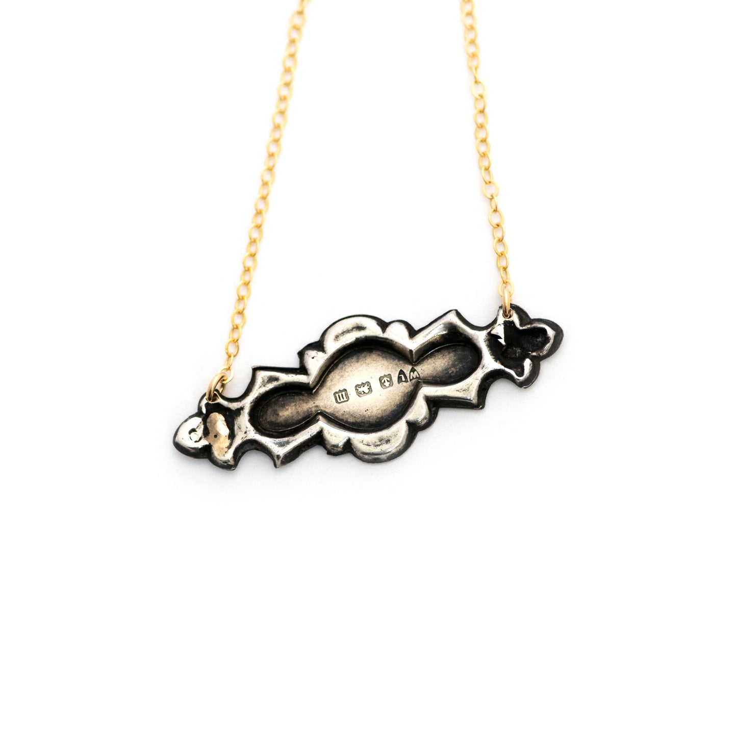 Sterling ANNIE Birmingham Bar Name Necklace