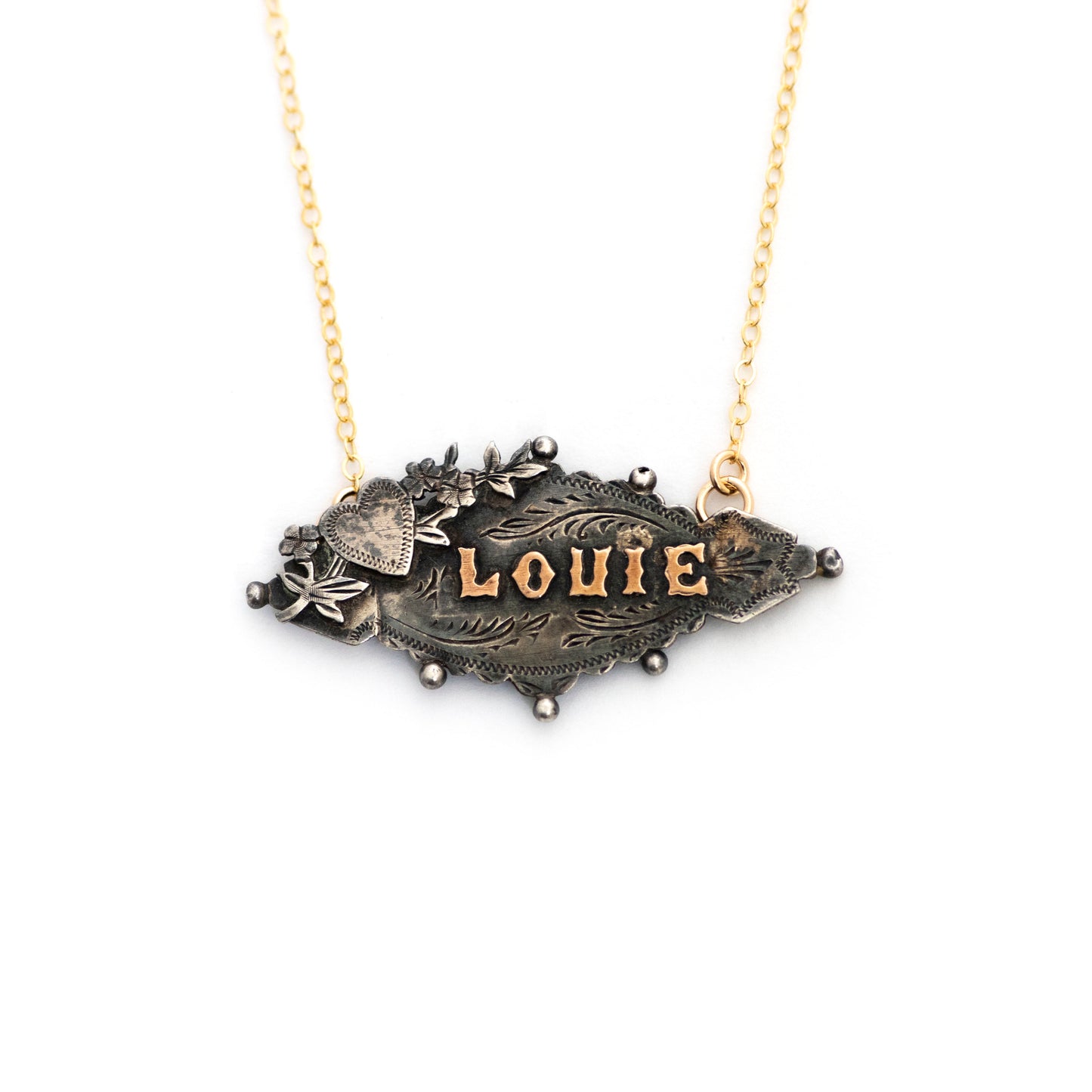 Sterling LOUIE Birmingham Name Necklace