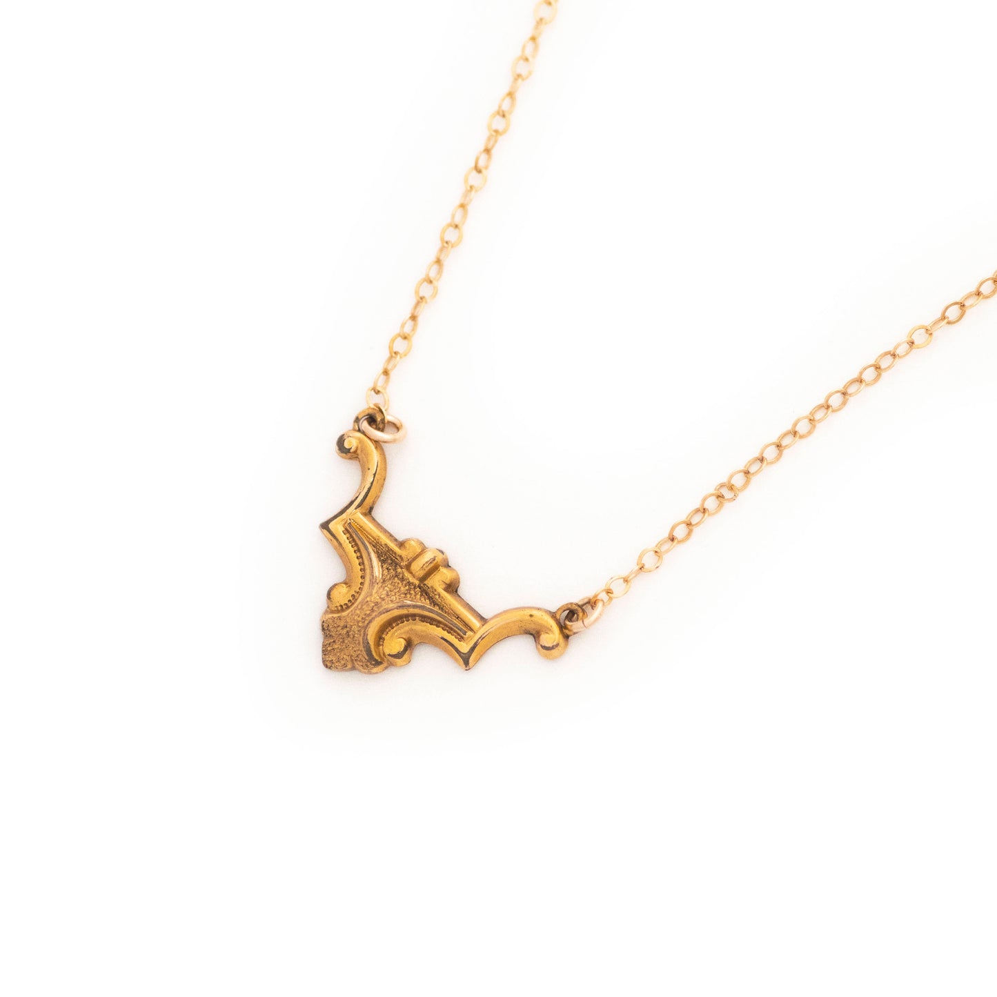 Triangle Antique Victorian Pendant Necklace