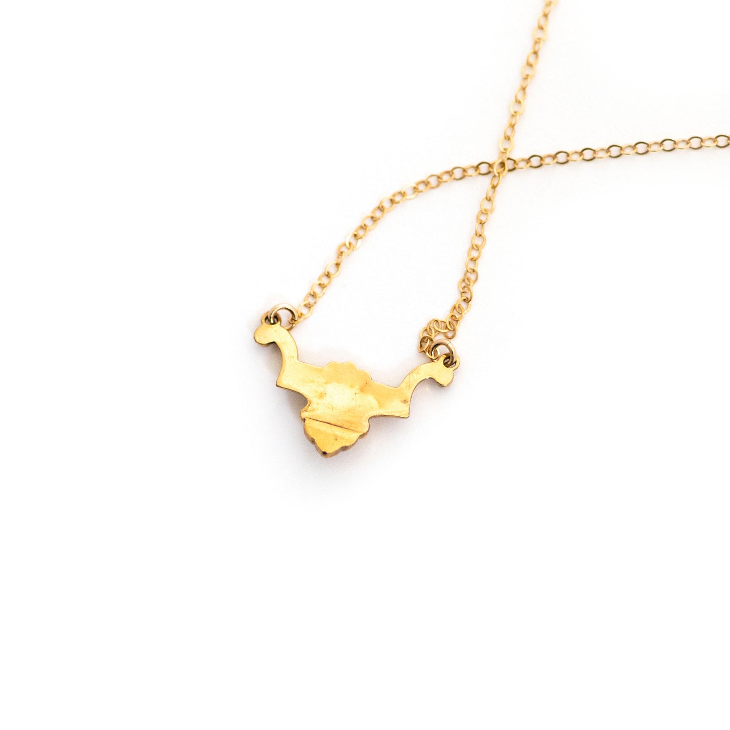 Triangle Antique Victorian Pendant Necklace