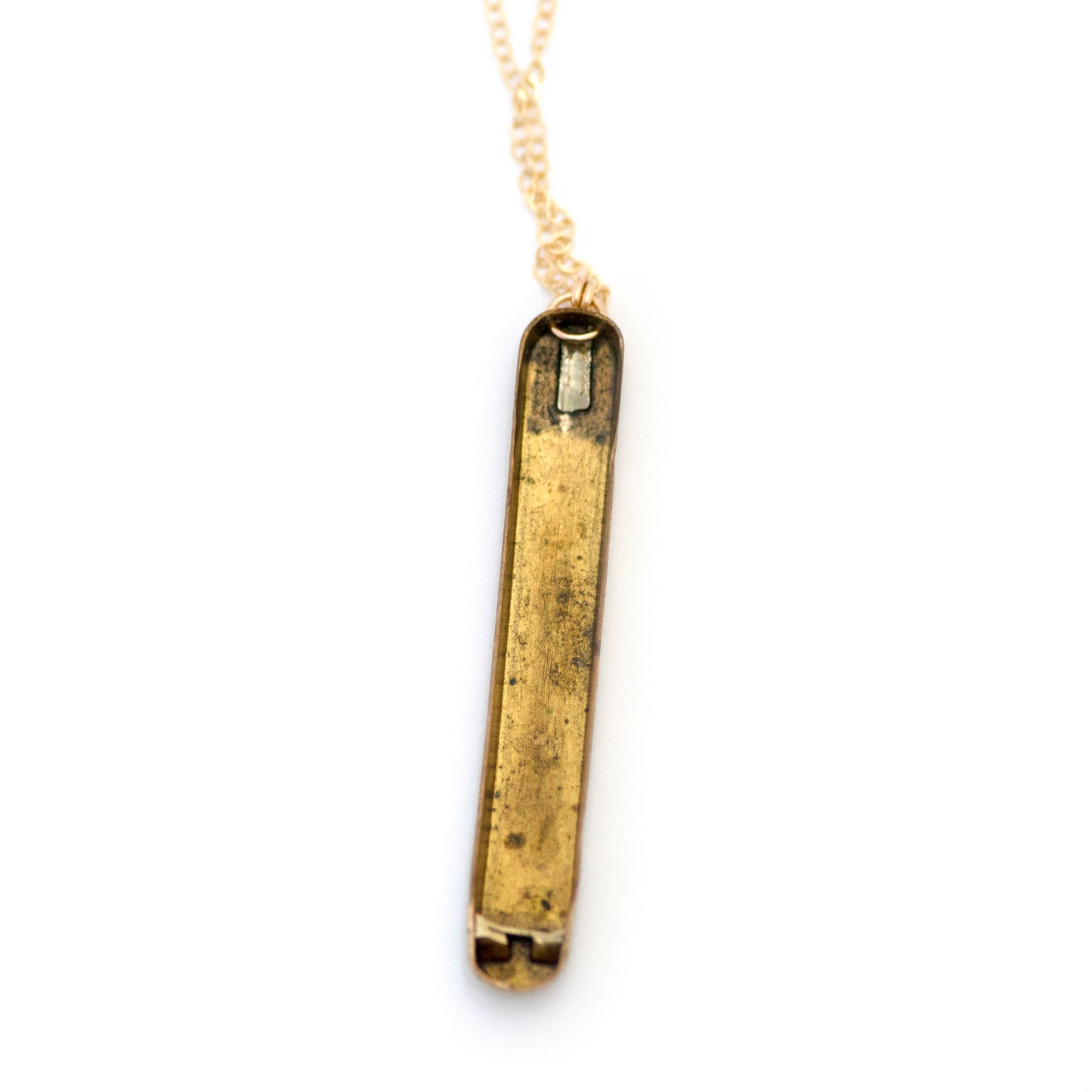 Etruscan Revival Vertical Bar Pin Necklace