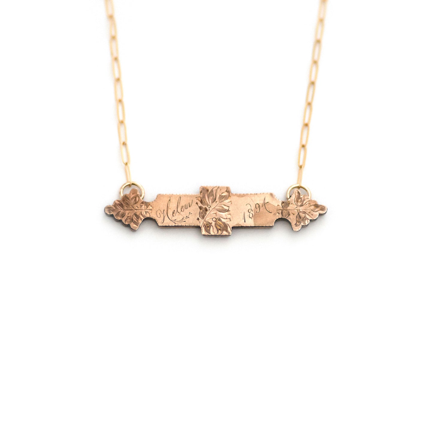 Helen 1894 Victorian Bar Pin Necklace