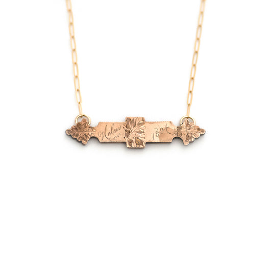 Helen 1894 Victorian Bar Pin Necklace