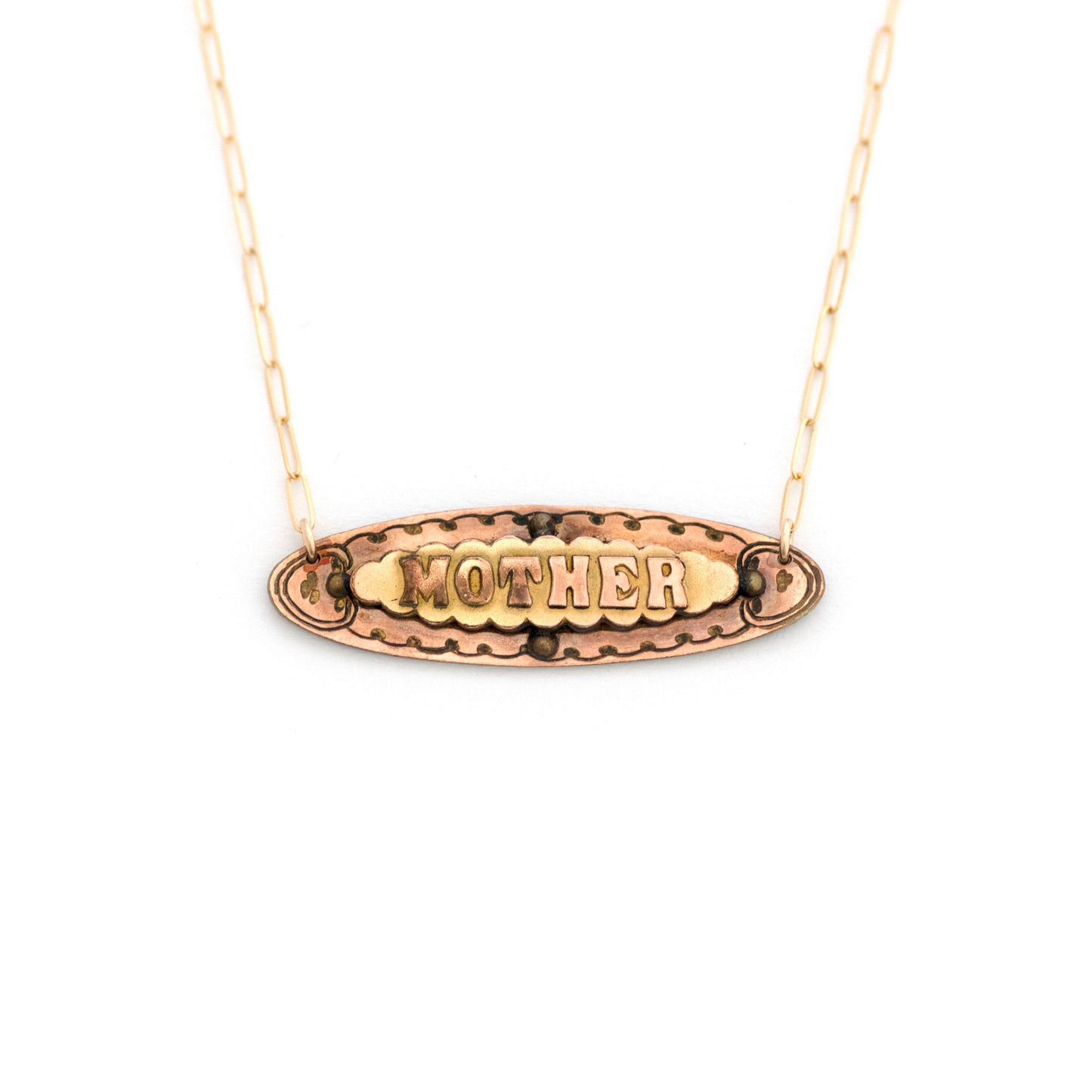 Victorian MOTHER Bar Pin Necklace