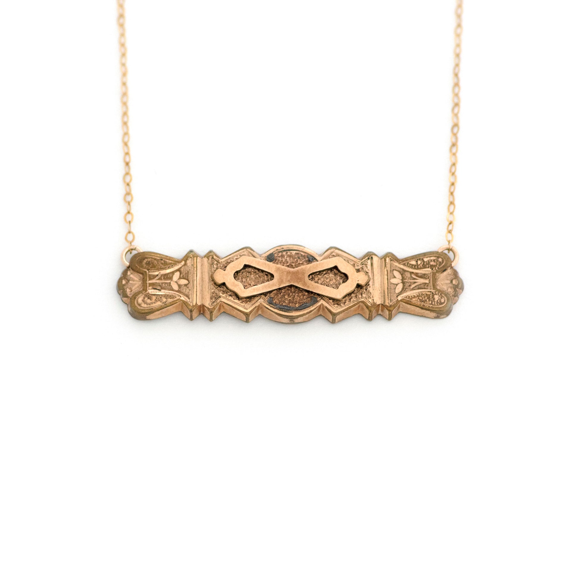 Antique Bar Pin Necklace