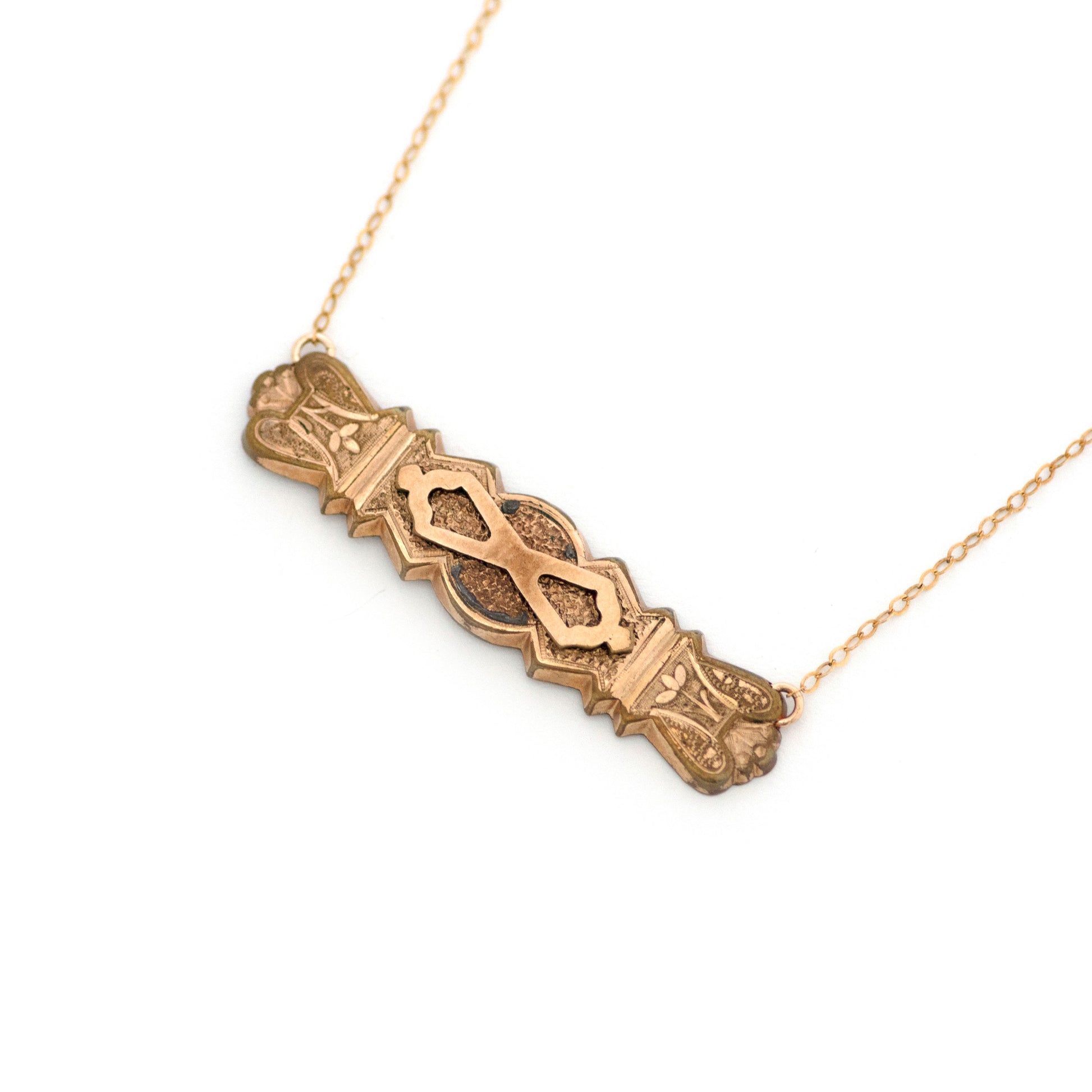 Antique Bar Pin Necklace