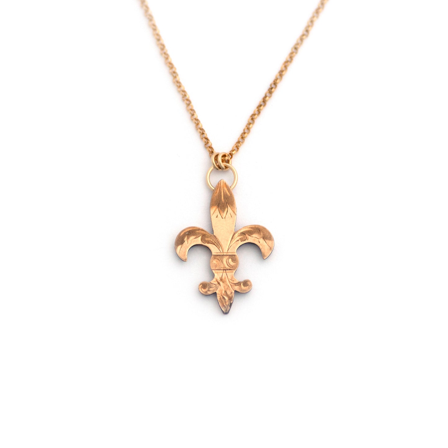Fleur de Lis Dress Pin Conversion Necklace