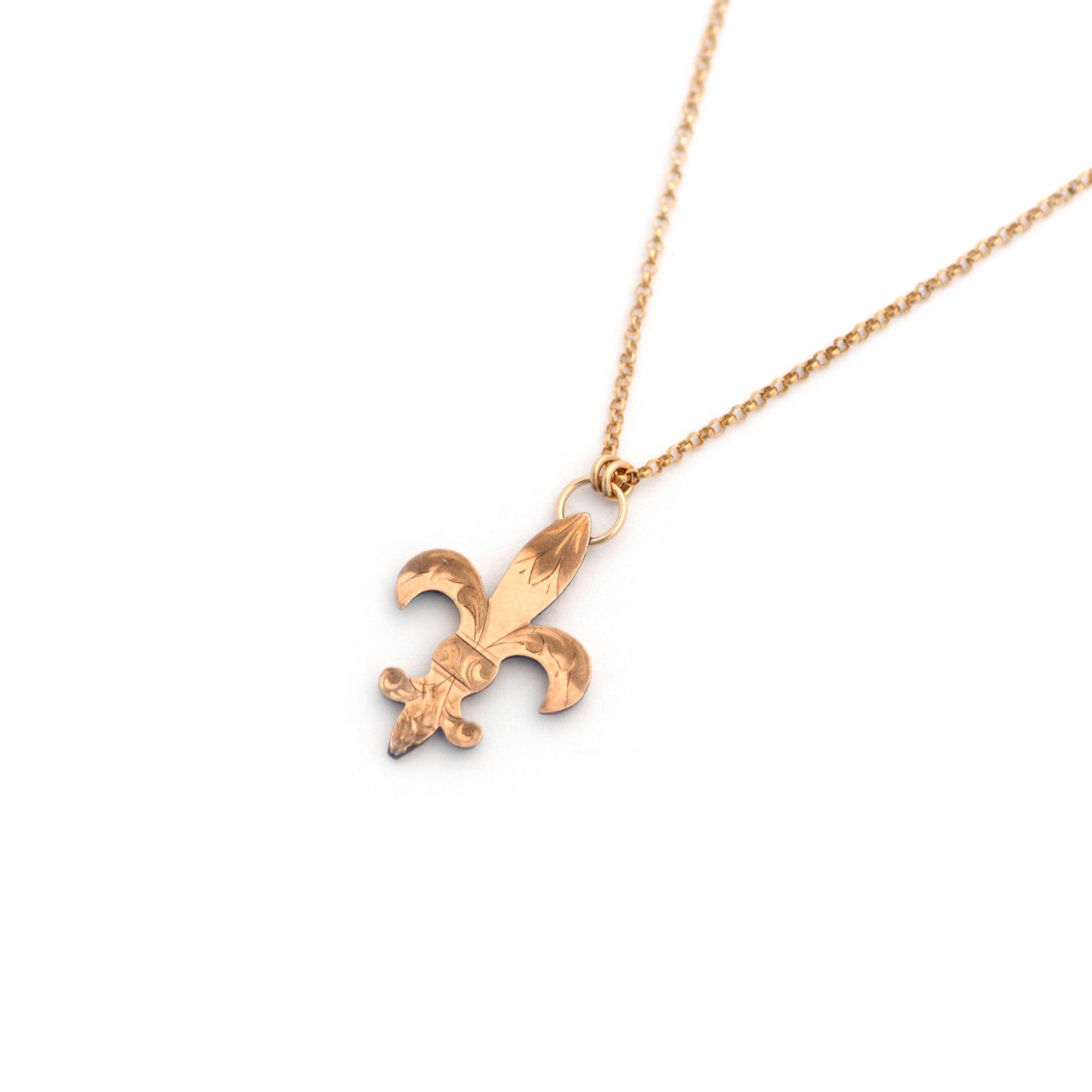 Fleur de Lis Dress Pin Conversion Necklace