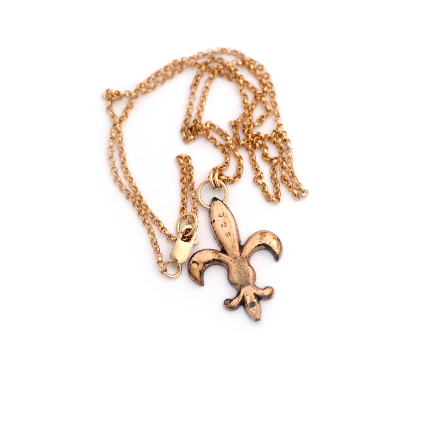 Fleur de Lis Dress Pin Conversion Necklace