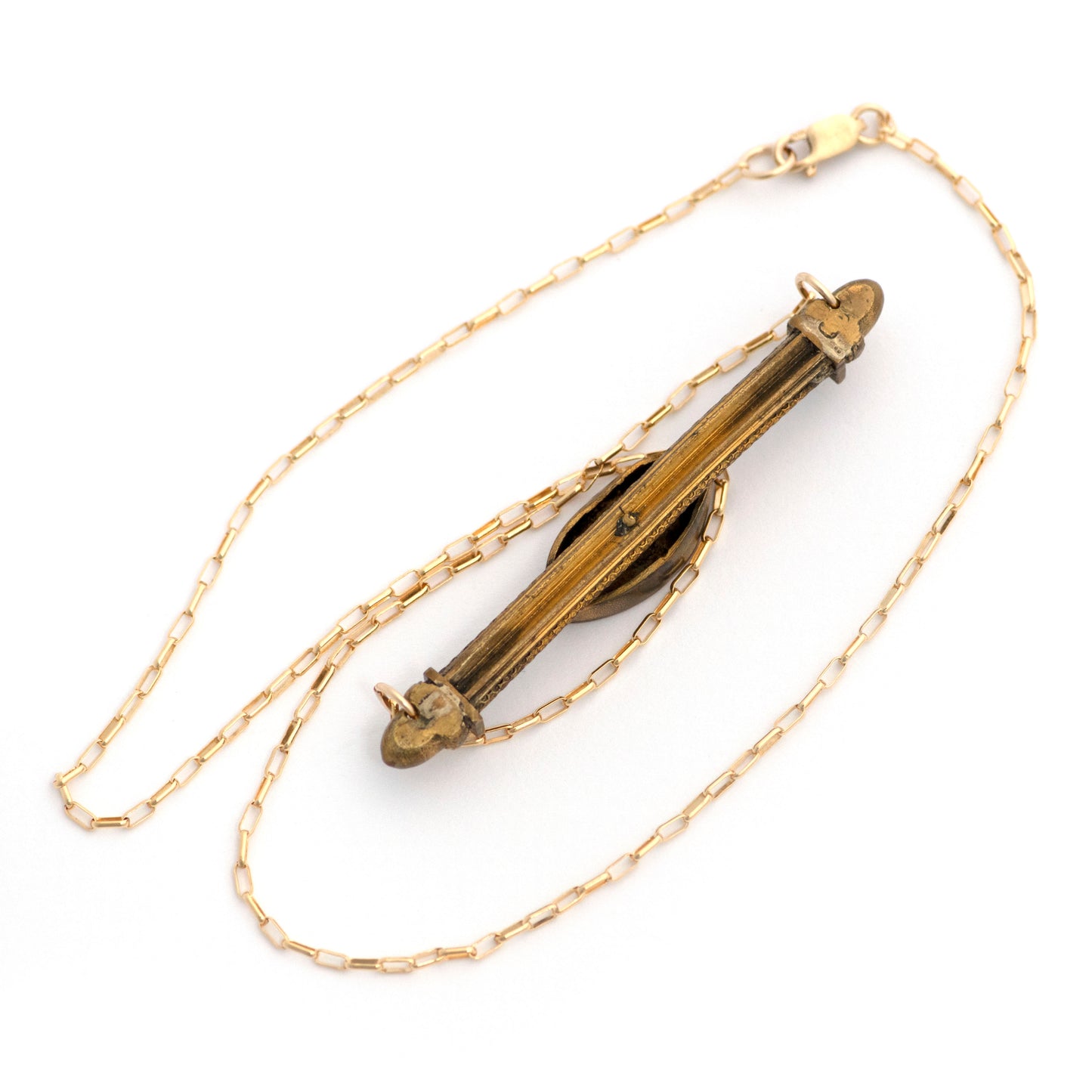 Swan Lake Etruscan Revival Bar Pin Necklace