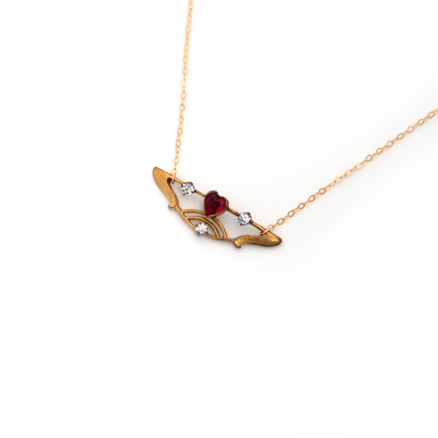 Antique Edwardian Heart and Stars Necklace
