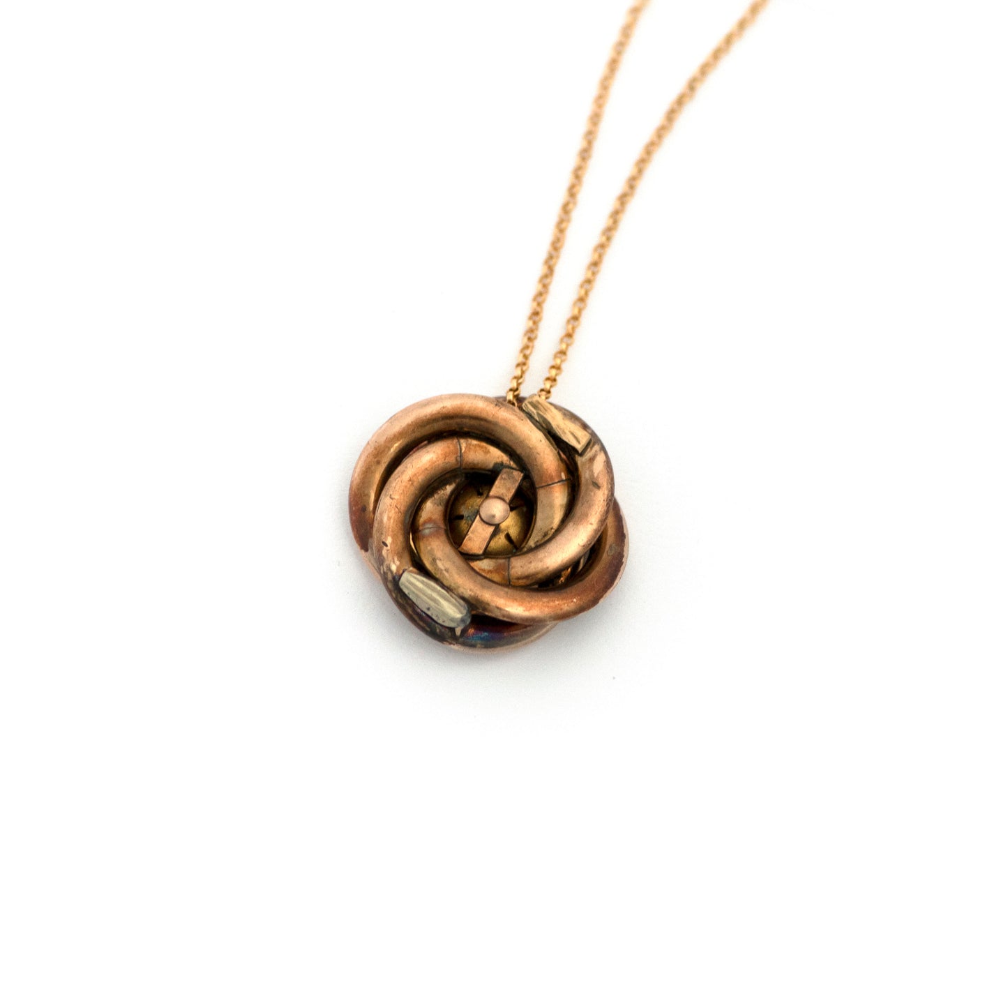 Red Paste Flower Love Knot Necklace
