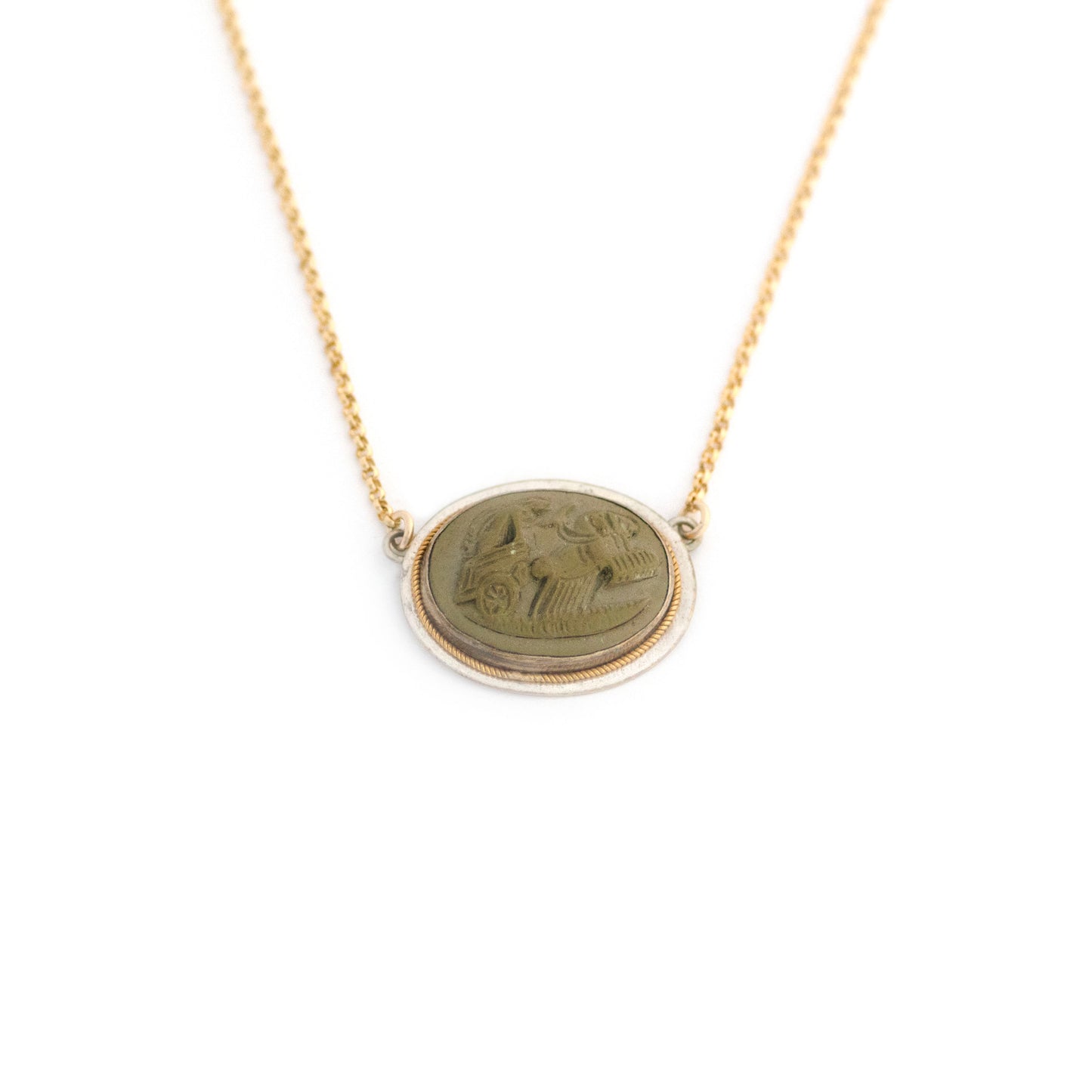 APOLLO Sun God SOL Lava Cameo Pendant