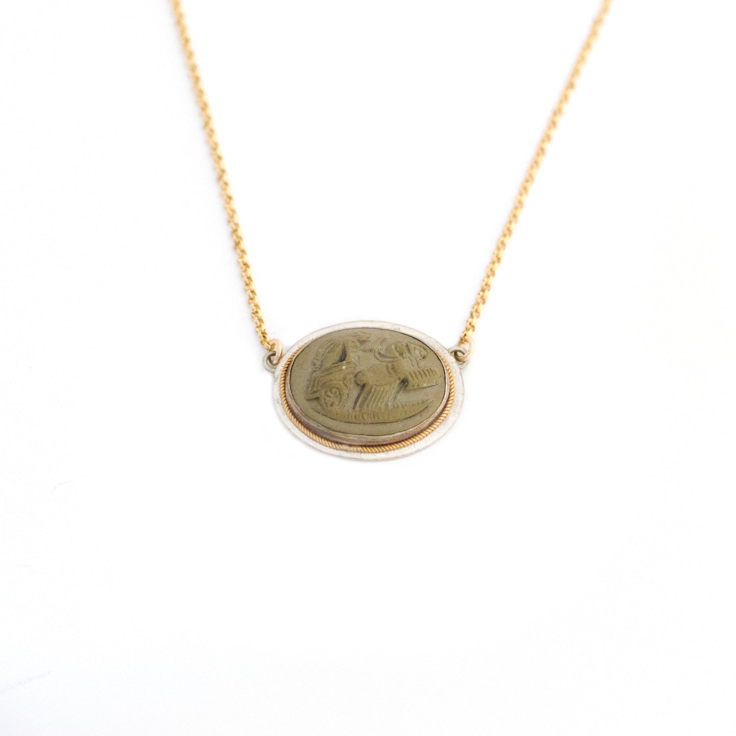 APOLLO Sun God SOL Lava Cameo Pendant