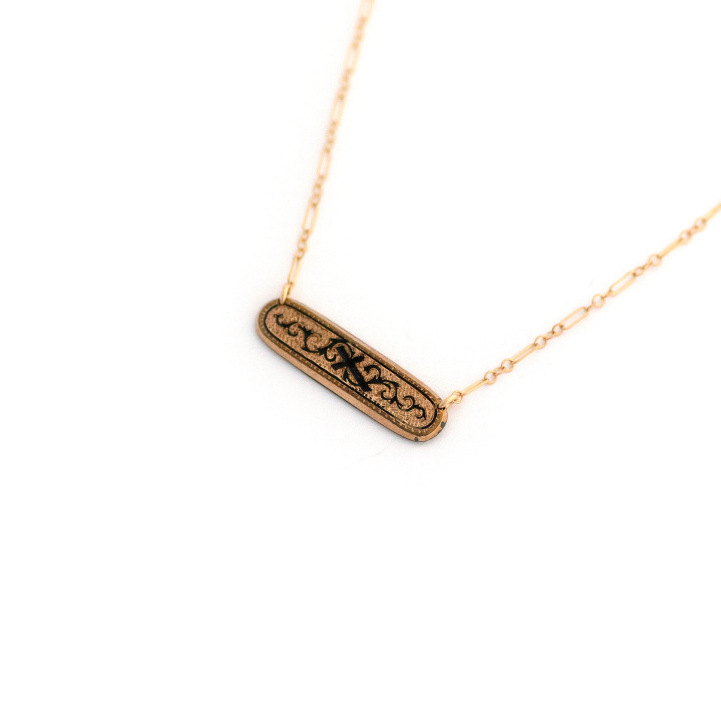 Taille d'Epargne Cross Mourning Necklace