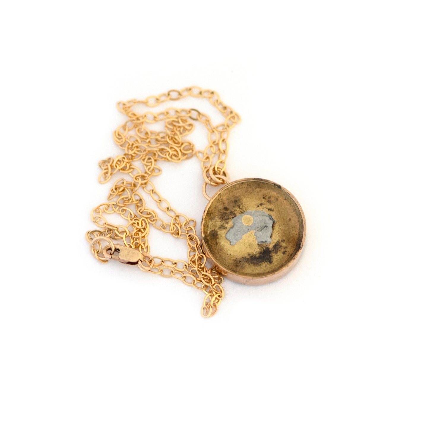 Antique Swallow Bird Cufflink Necklace