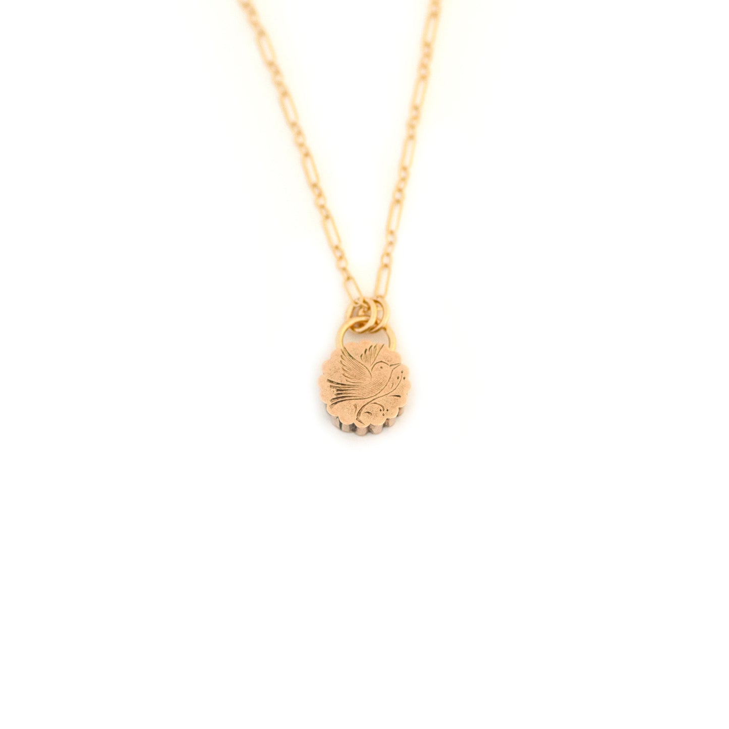 Antique Victorian Dove Bird Necklace