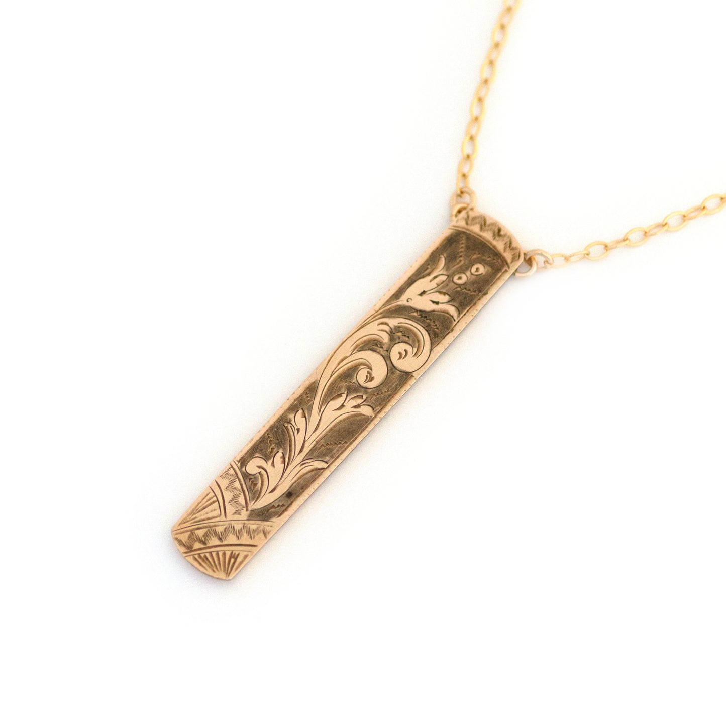 Victorian Rhododendron Vertical Bar Necklace