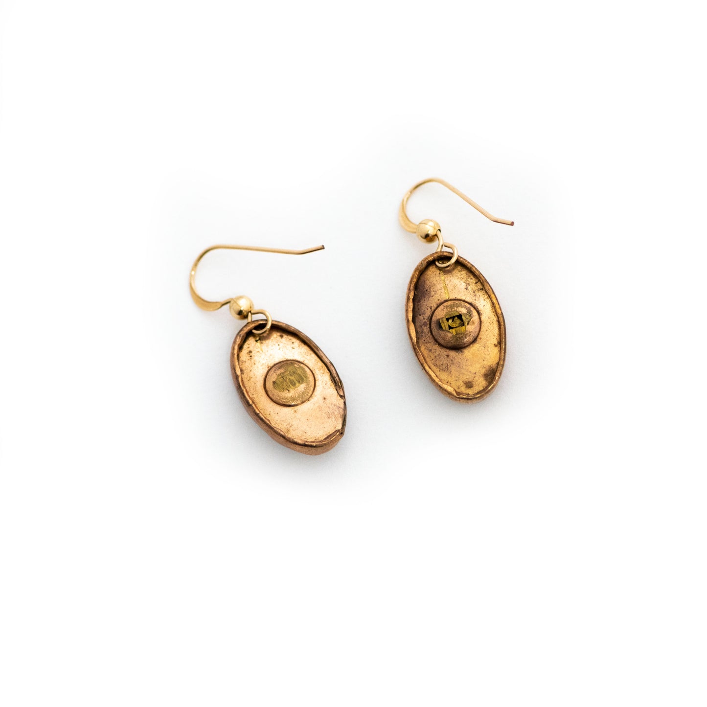 Clear Paste Victorian Cufflink Earrings
