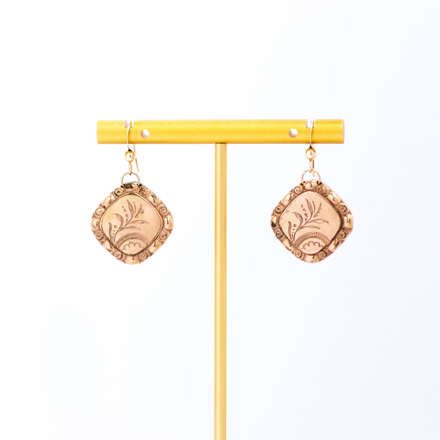 Blossoming Spring Rainbow Cloud Victorian Cufflink Earrings