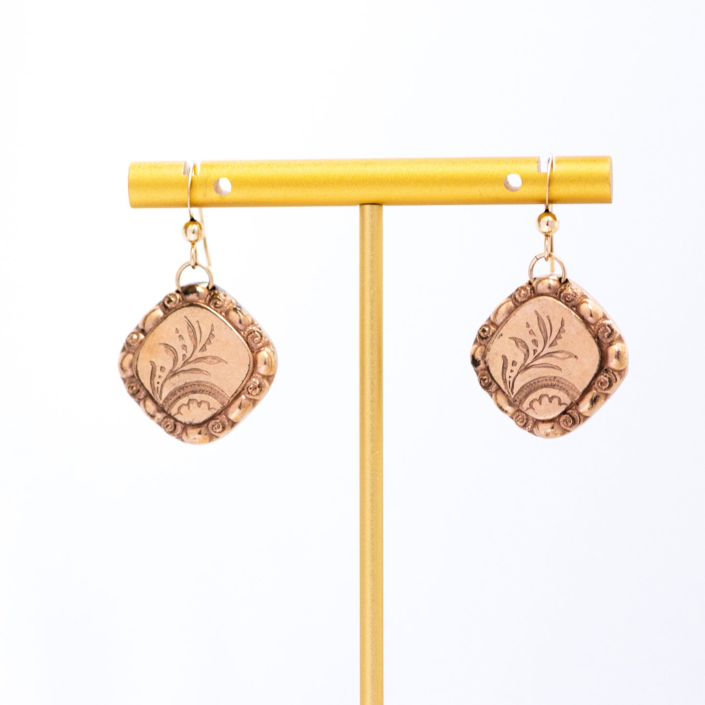 Blossoming Spring Rainbow Cloud Victorian Cufflink Earrings