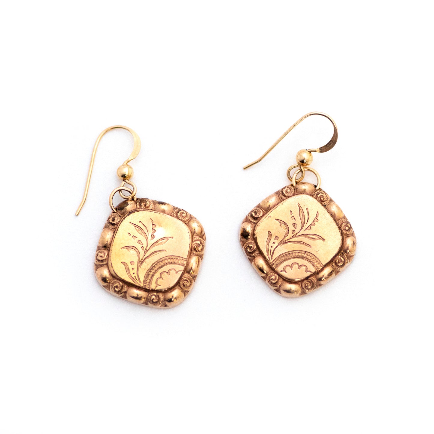Blossoming Spring Rainbow Cloud Victorian Cufflink Earrings