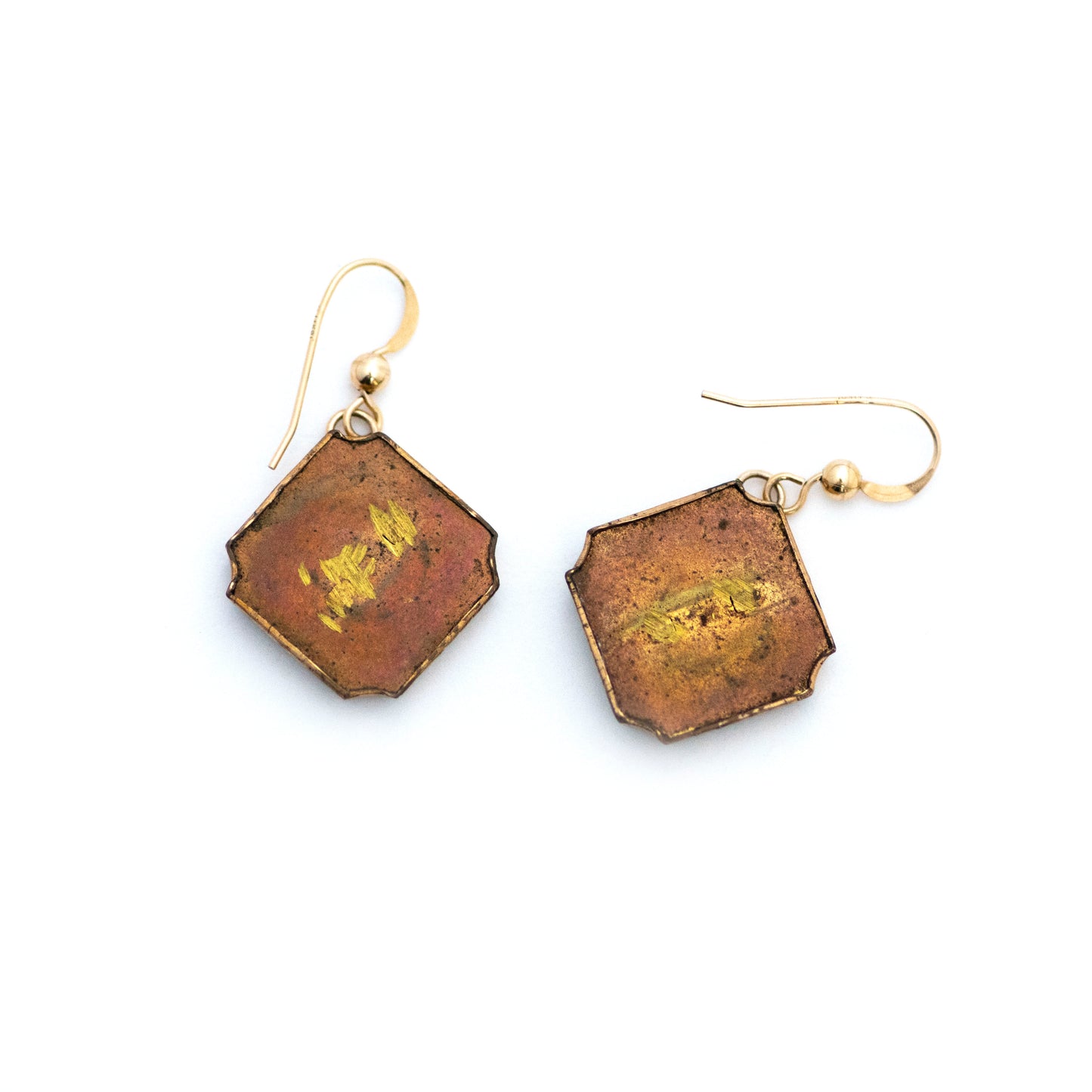 Red Paste Star Antique Cufflink Earrings