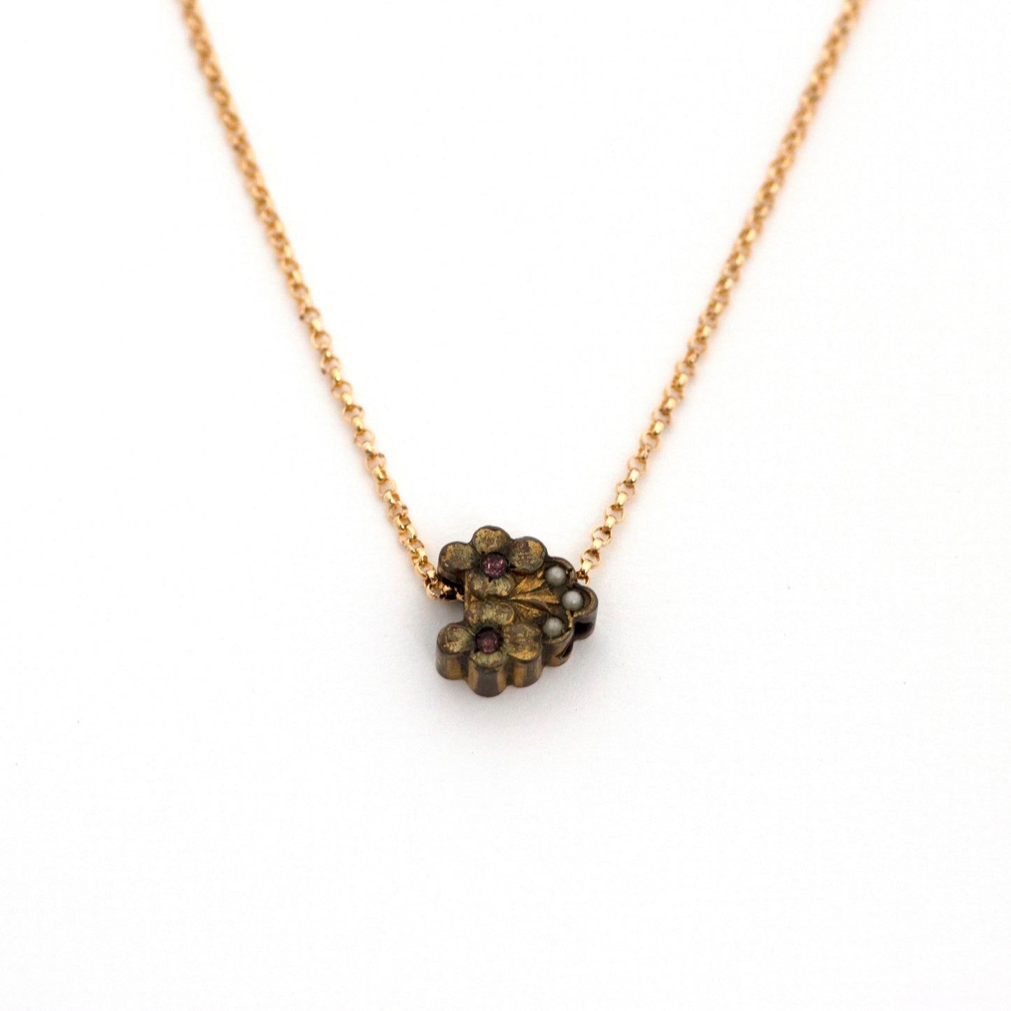 Victorian Edwardian Heart Slide Necklace