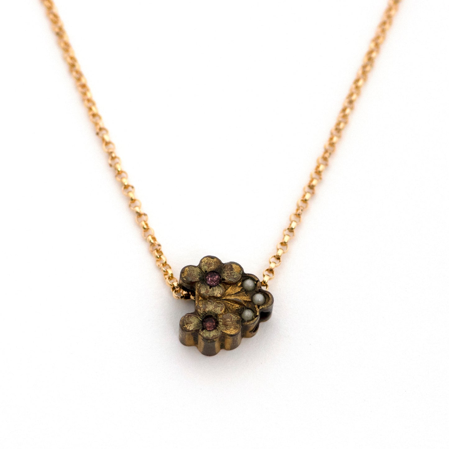 Victorian Edwardian Heart Slide Necklace