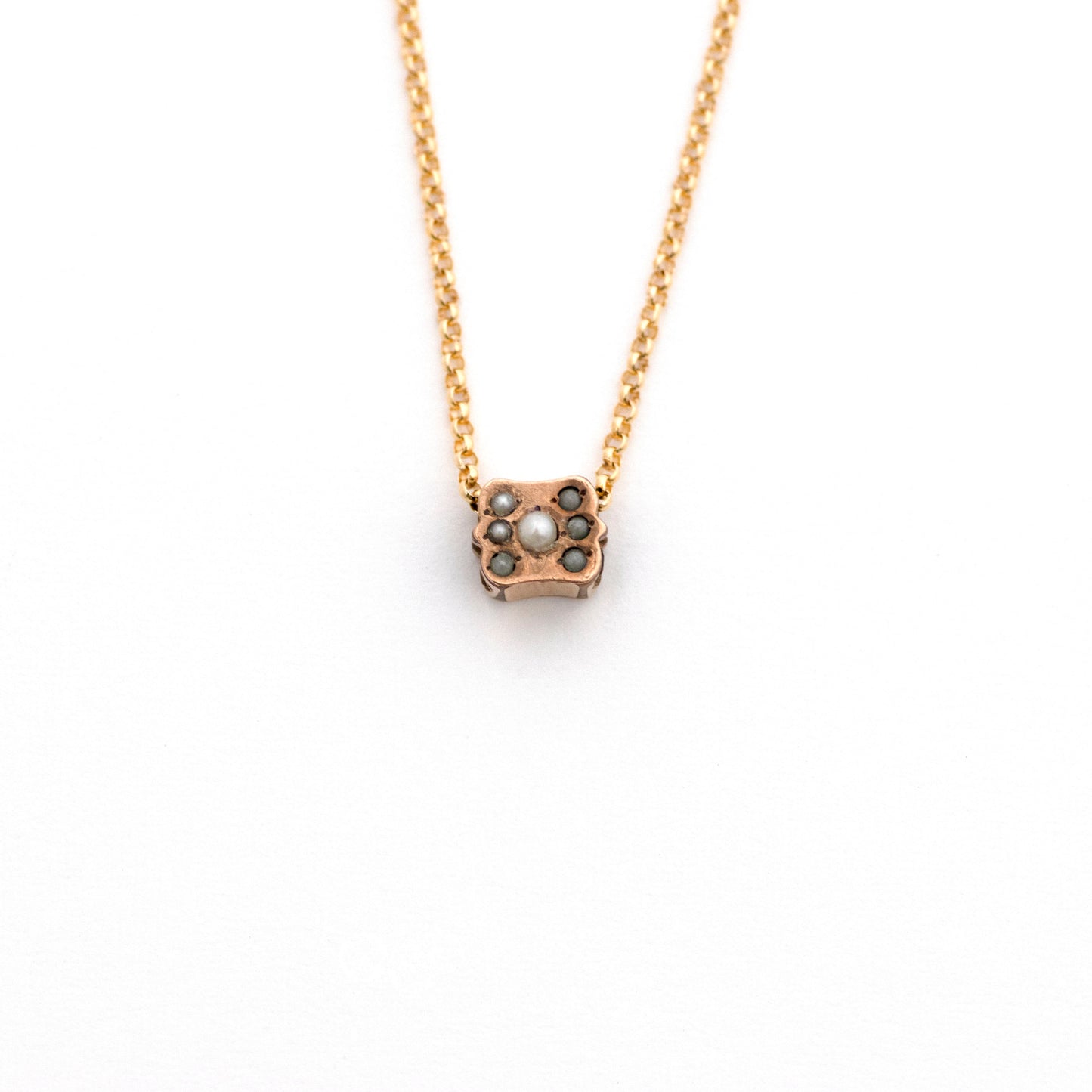 antique seed pearl slide necklace
