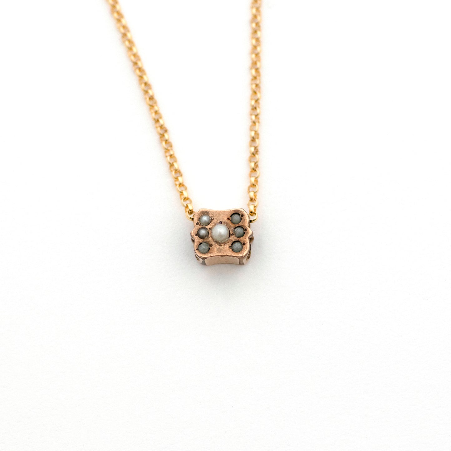 victorian pearl slide charm