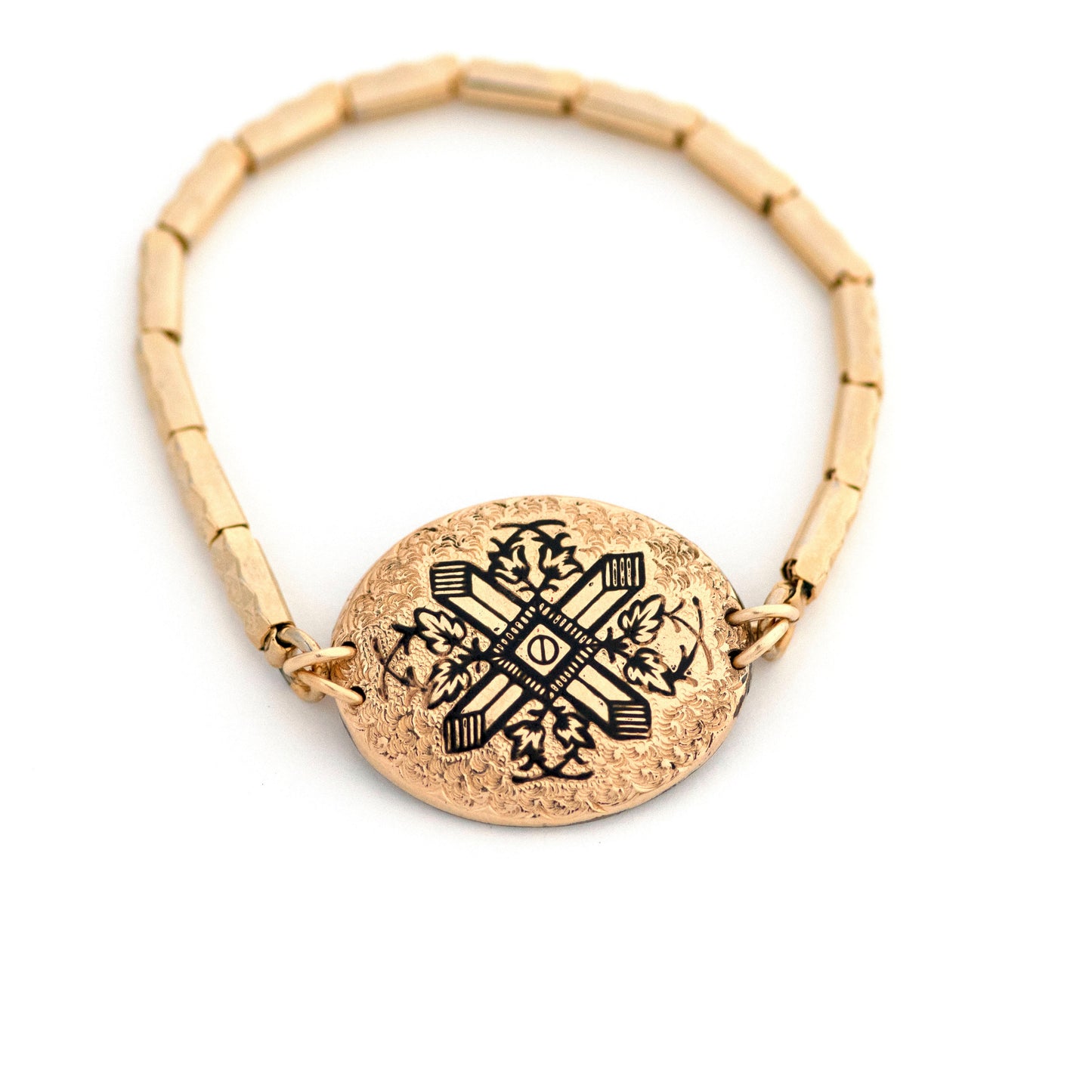 Victorian Taille d'Epargne Brooch Bracelet