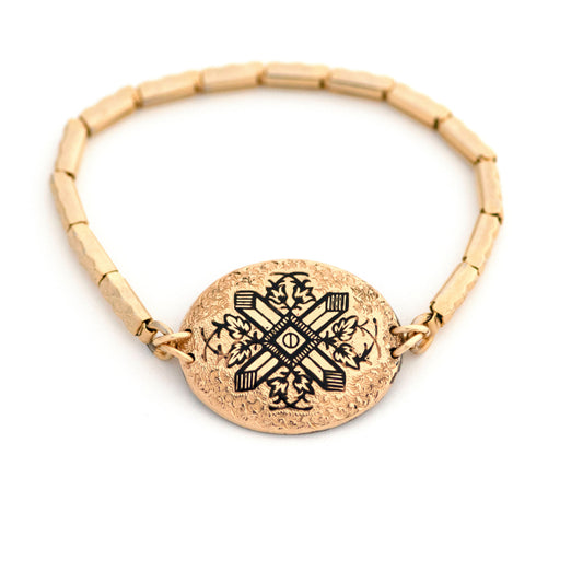 Victorian Taille d'Epargne Brooch Bracelet