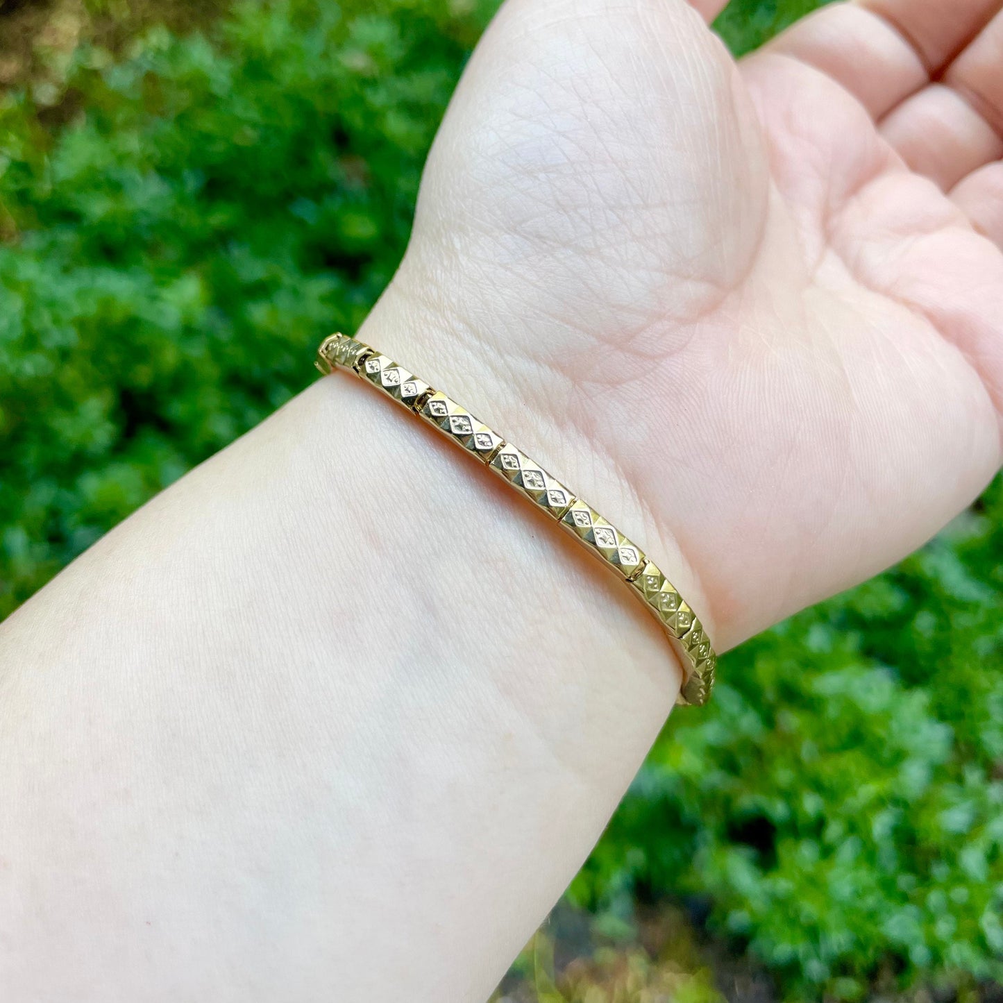 Victorian Taille d'Epargne Brooch Bracelet