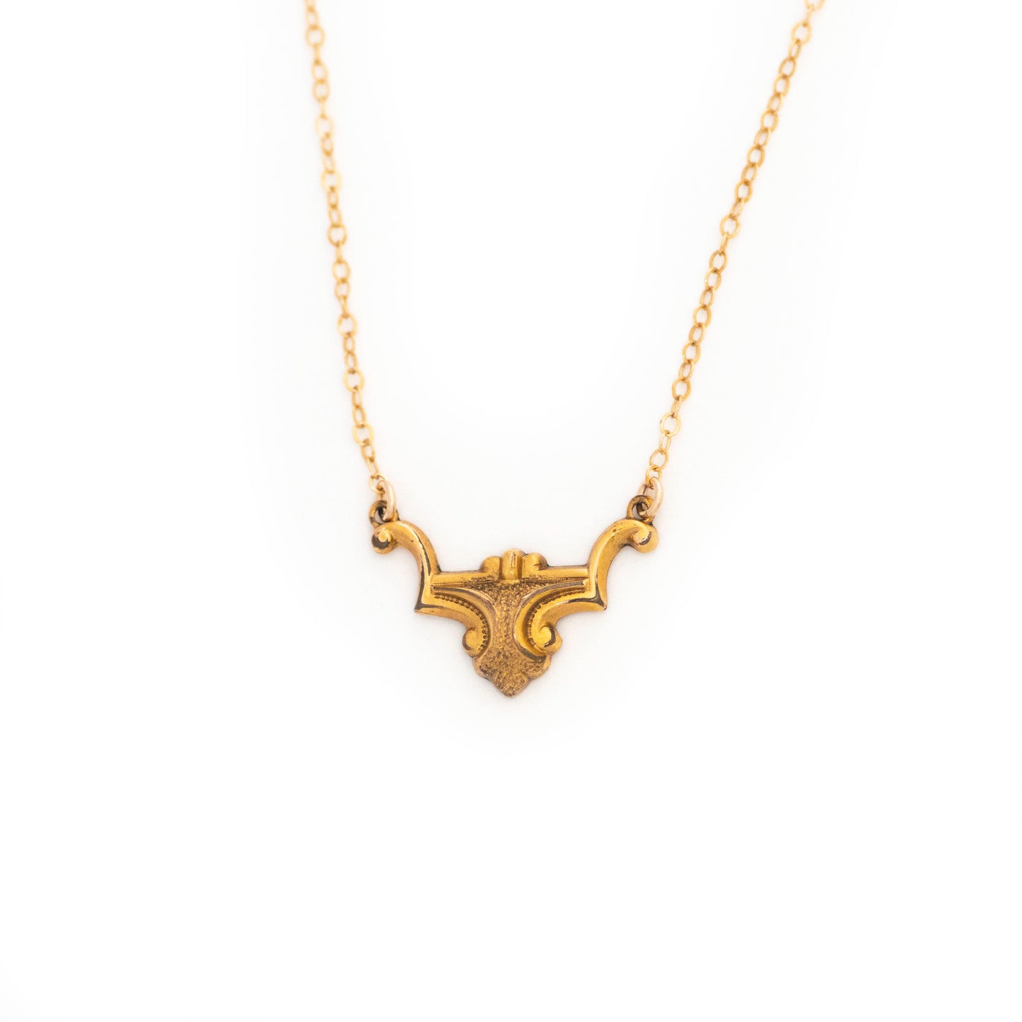 Triangle Antique Victorian Pendant Necklace