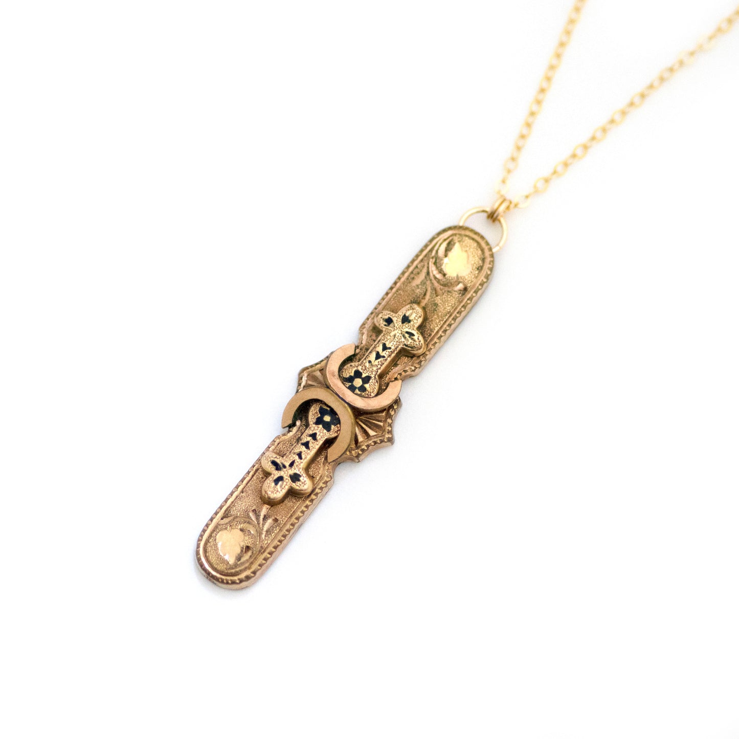 Taille d'Epargne Vertical Victorian Bar Necklace