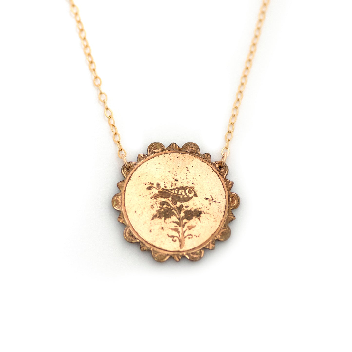 Bird On A Branch Antique Victorian Necklace