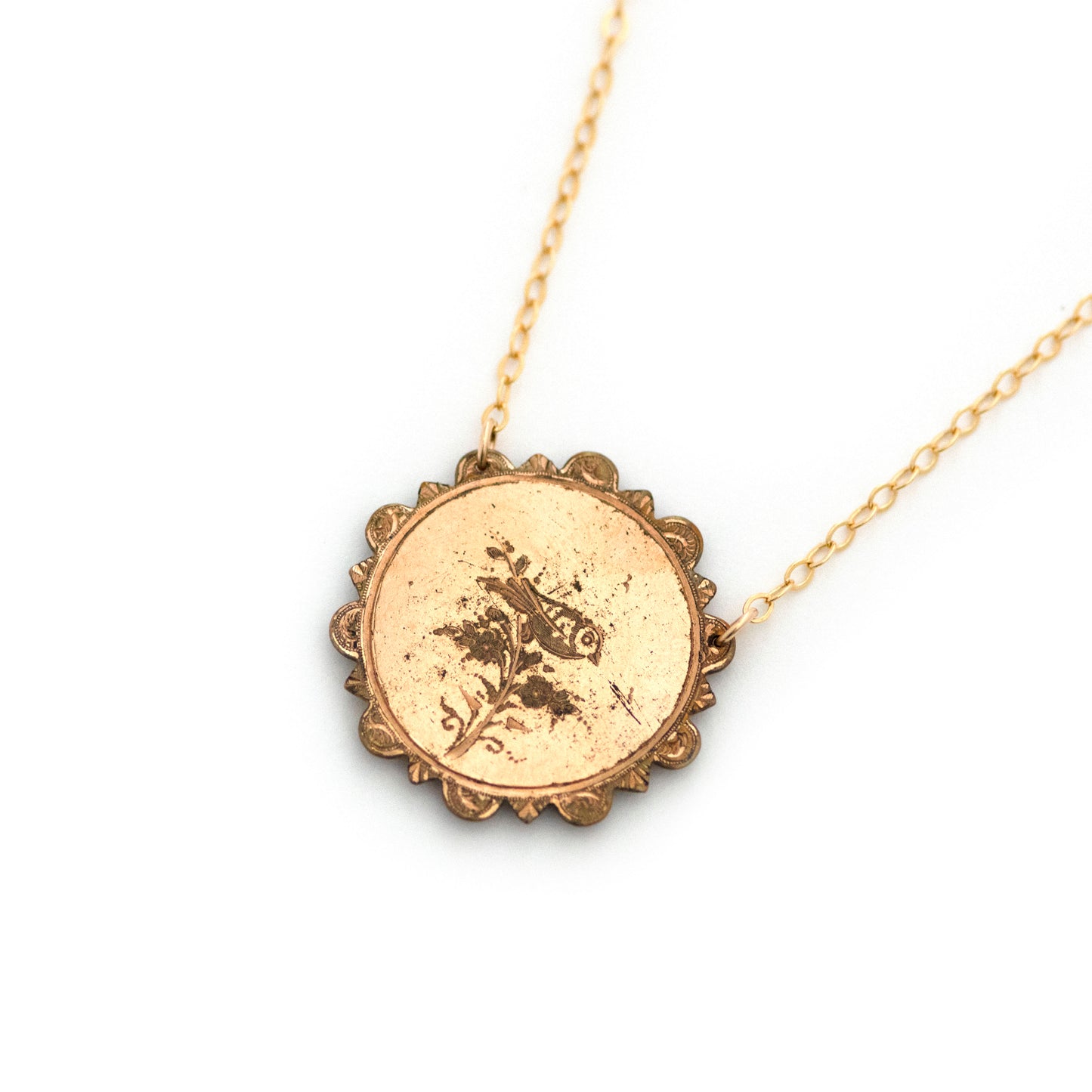 Bird On A Branch Antique Victorian Necklace