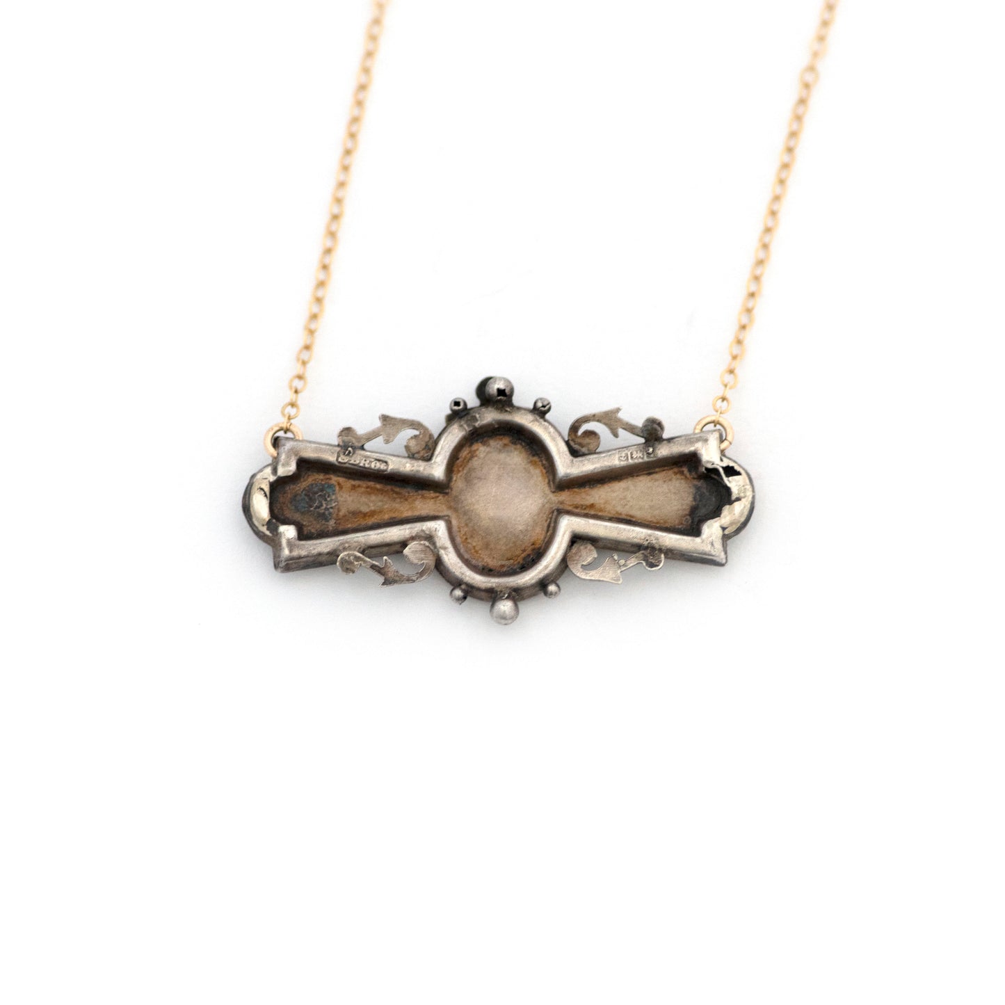 FORGET ME NOT Flowers Anchor Bar Necklace