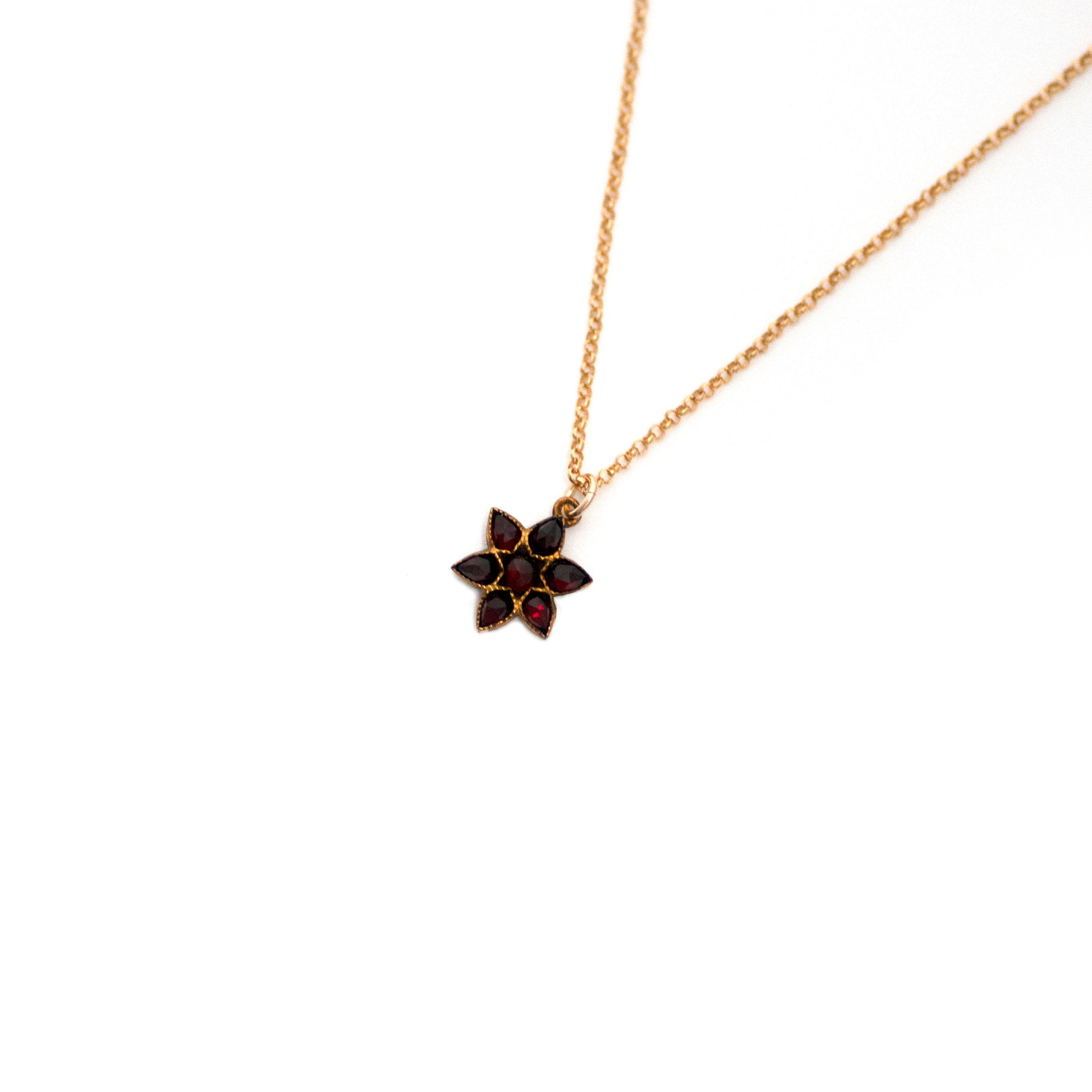 Star Bohemian Garnet Necklace