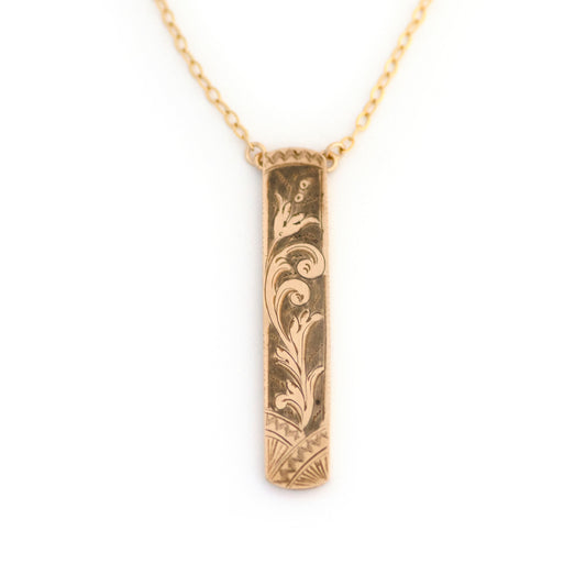 Victorian Rhododendron Vertical Bar Necklace