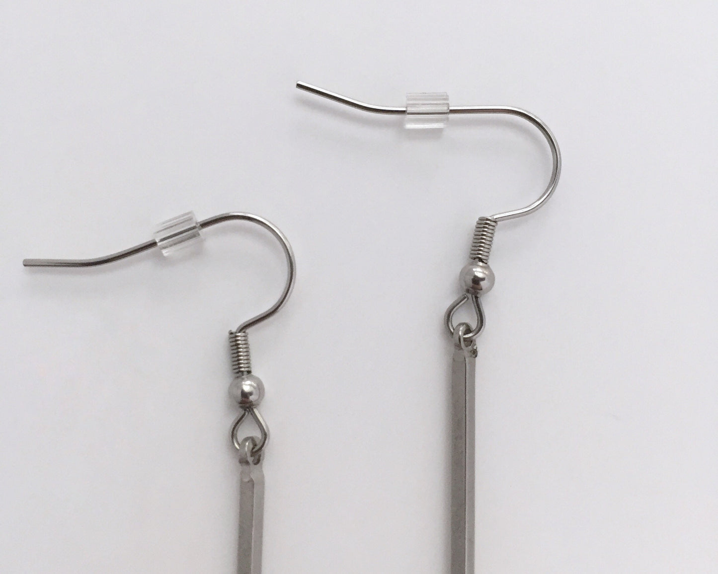 Czech Glass Button Earrings, Glass Button Drop Earrings, 14mm Buttons Dangle Earrings, Black and Gold Star Flower Gift Present