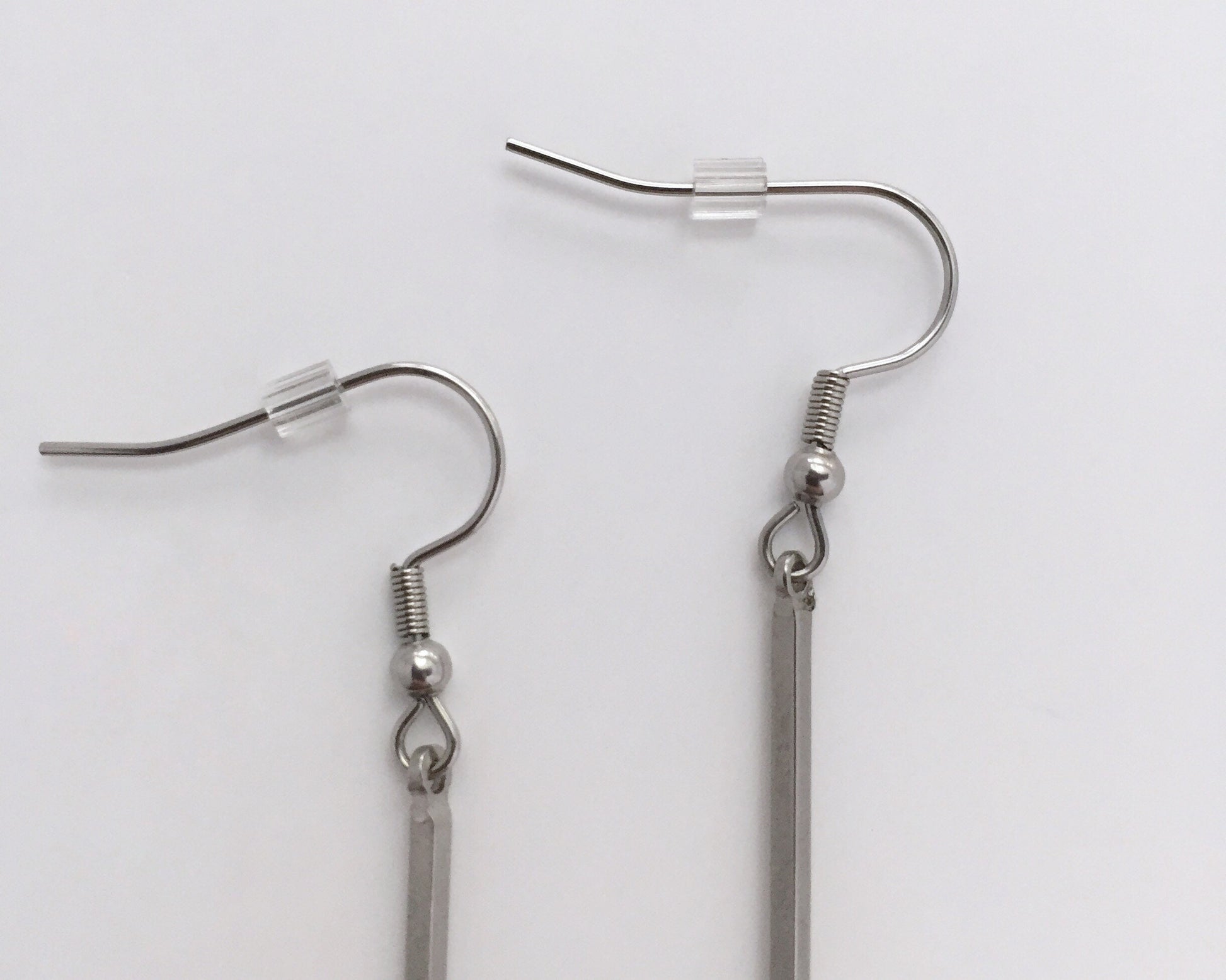 Czech Glass Button Earrings, Glass Button Drop Earrings, 14mm Buttons Dangle Earrings, Black and Gold Star Flower Gift Present