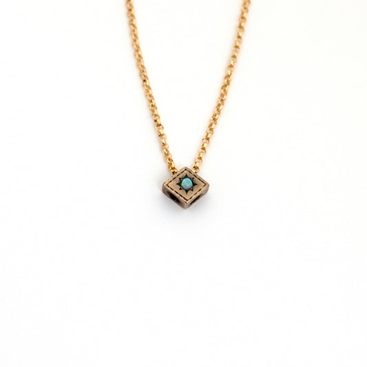 antique opal slide necklace