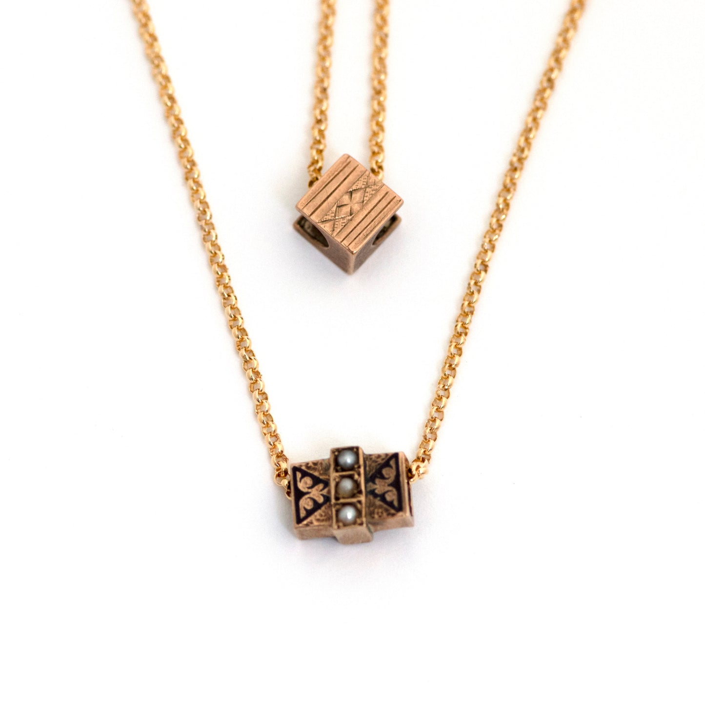 solid gold slider necklaces