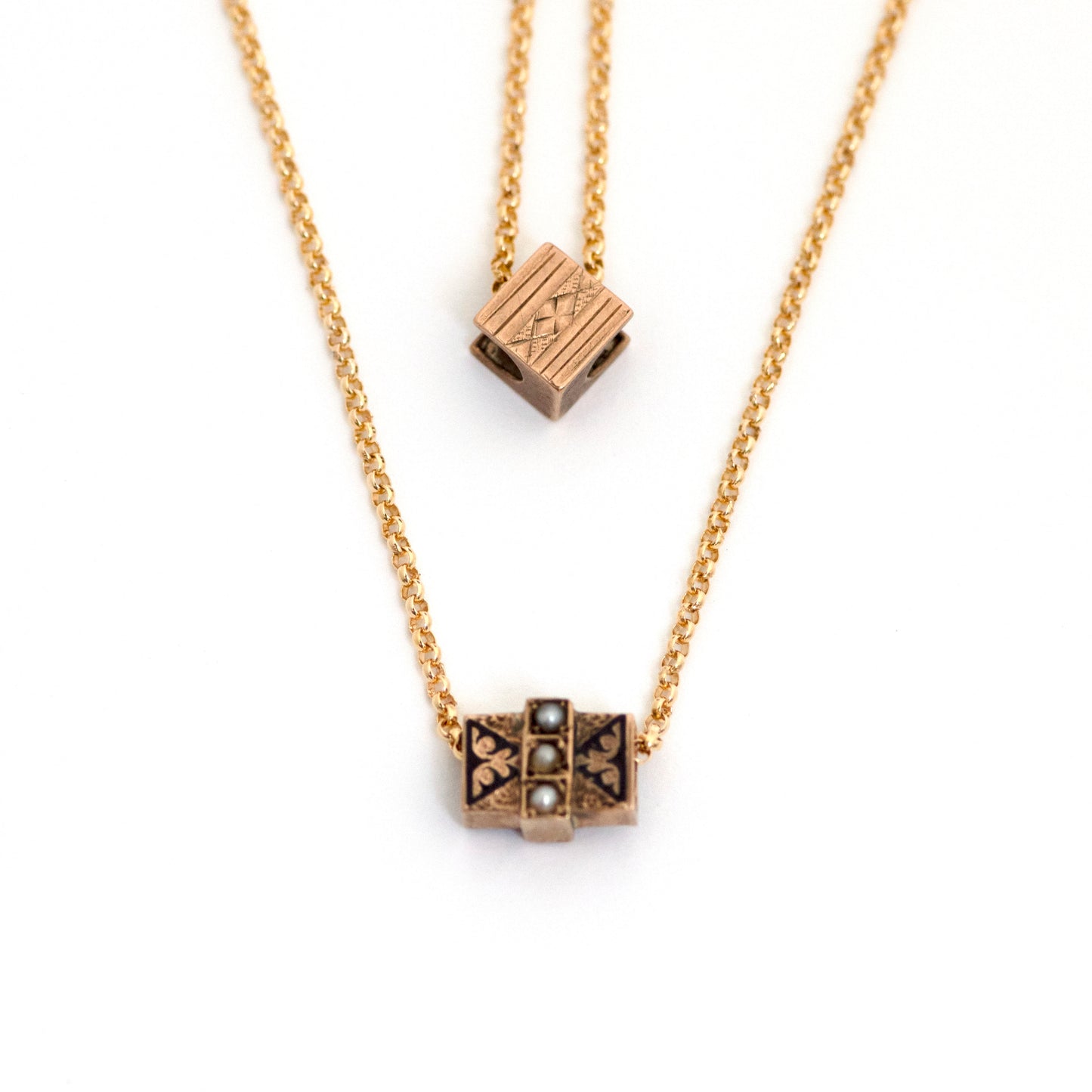 solid gold slider necklaces