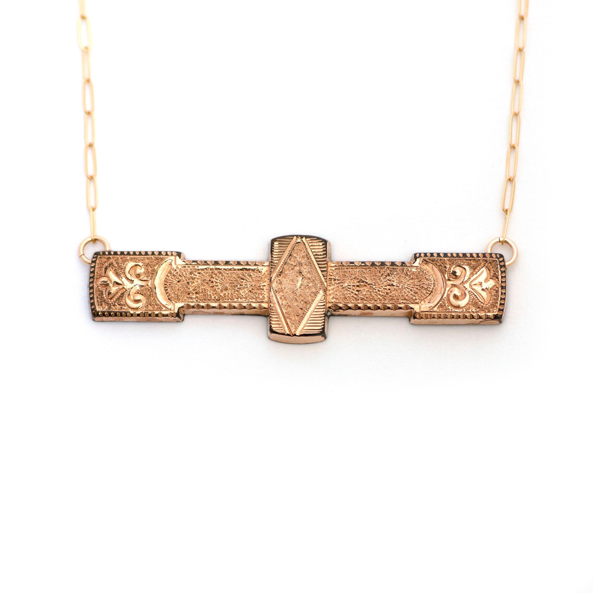 Gold Filled Victorian Bar Pin Necklace
