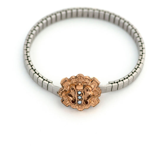 Repurposed Seed Pearl Slide Bracelet